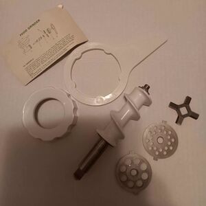 Kitchen Aid Food Grinder PartsFine & Coarse Plate Blade Knife 6 Attachment Parts